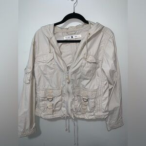 GAP Women's Light Beige Cargo Utility Jacket